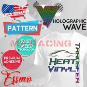 Holographic Wave Pattern Heat Transfer Vinyl HTV T-Shirt 10" Iron Press SP17
