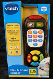 Vtech Click & Count Remote 6-36 Months Learn Numbers Colors Words Melody New!