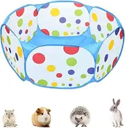 LBJFYHJN Small Animals Playpen, Pop-Up Foldable Small Animal Cage Tent, Outdoor Cage Tent Exercise Fence with Folding Function, Suitable for Small Animals Such as Rabbits, Hamsters, Guinea Pigs