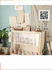 在飛比找樂天市場購物網優惠-桌面木質泡泡瑪特展示盒MOLLY手辦茉莉娃娃收納盒模型盲盒置