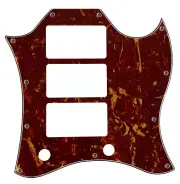 Custom For Gibson SG Standard 3 Pickup Guitar Pickguard,4 Ply Red Tortoise