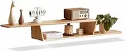 tv stand unit Beech Wood Floating TV Stand Wall Mounted 59", Narrow Floating Entertainment Center TV Shelf, Wood Media Console Shelf for Under TV Storage for Living Room Bedroom Office living room fur