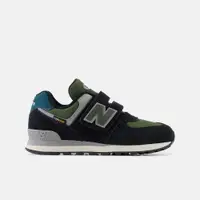 在飛比找PChome24h購物優惠-【New Balance】574 系列 中大童 休閒鞋 黑綠