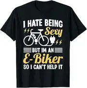 [X.Style] EBike Funny Sexy Ebiker Bicycle EMTB Cycling E-Bike Cycle ds864 T-Shirt (XL) Black