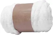 Chunky Yarn, White, Polyester, 2cm Diameter, 2cm Thick, Perfect for Knitting, Crocheting, Home Decoration, Machine Washable