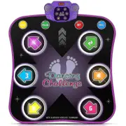 Kids Dance Mat compatible with 3 4 5 6 7 8 9 10+ Year Old With Bluetooth, Music Dance Pad With Light Up 6 Arrows, Electronic Dance Blanket Toys With 5