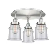 Innovations Lighting 916-3C-11-18 Canton Flush Canton 3 Light - Nickel