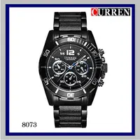 在飛比找蝦皮購物優惠-【免運】CURREN卡瑞恩黑鋼腕錶◆地球儀鐘錶◆摩砂質感黑鋼