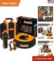 35,000 lbs Nylon Recovery Kit with Hitch Receiver & D-Ring Shackles - 20' Long