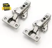 1 Pair 2 Packs Full Overlay Cabinet Door Hinges,105 Degree Adjustable Concealed