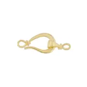 Gold Plated Sterling Silver S Hook & Eye Fish Clasp For Necklace Bracelet #99825