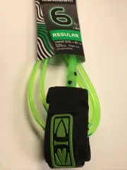 Surfboard ankle 7mm leash ocean & earth 6' foot lime DOUBLE SWIVEL foot O&E