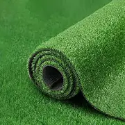 MOBI OUTDOOR 2M x 5M Artificial Grass Turf - Fast Drainage 10MM Thickness Olive Cuttable Synthetic Fake Grass Rug, DIY Pads Door Mat Rug for Garden Patio Lawn Backyard Outdoor
