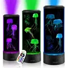 Jellyfish Lava Lamp 16 Color Changing Night Light with Remote Control, Big Si...