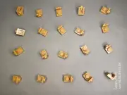 LEGO Plate 1 X 1 W/ 1.5 Plate 1 X 1 Upwards -Nougat- 36840 ( 15 Count bag) NEW!