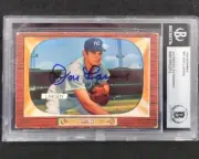 Don Larsen signed 1955 Bowman #67 card autograph Beckett BGS BAS 10 auto