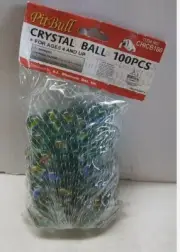 Vtg Pit Bull Crystal Ball 1 Pack of 100 Glass Swirl Marbles CHICB100 unopened.