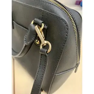 Michael Kors 保齡球包 波士頓包 黑 SAFFIANO 35S3GSAS1L SM SATCHEL