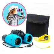 Kids Binoculars Best Gifts for 3-12 Years Boys Girls High-Resolution Blue