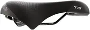 [Selle Italia] T 3 Flow, Road Bike Saddle - for Men and Women, Commuting, Fitness, City Biking, Black/Hi-Viz