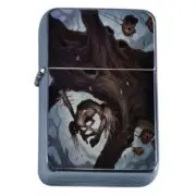 Mythical Creatures D3 Flip Top Oil Lighter Wind Resistant