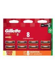 Gillette Proglide5 Power Red Blades Refill 8 Pack