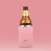 Insulated Stubby Cooler Pink 375ml