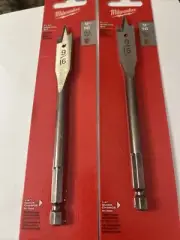 MILWAUKEE 48-27-0561 FLAT BORING SPADE BIT 9/16 Set Of 2