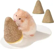 Hedgehog Bed | Ceramic Pet Cooling Mat Hamster Bedding | Cone Shape Cool Mat Landscape Decor with Teething Sticks for Hedgehog Squirrel Ferret Chinchilla Chewing