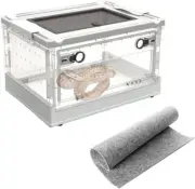 Snake Reptile Tank Amphibians Habitat Cage-15.5x11.75x9.5 (White)