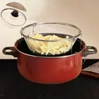 Deep Fry Pot with Glass Cover Kitchen Accessories Butter Warmer Pot French Fries
