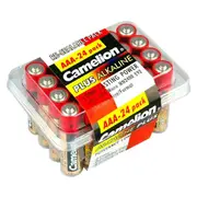 24pc Camelion Plus Alkaline AAA LR03 1.5V Battery Power Cylindrical Batteries