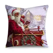 45cm Christmas Cushion Cover - Festive Decorative Pillow Case