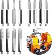 Chainsaw Sharpening Stone, Chainsaw Grinding Stone, 12PCS High Hardness Diamond Chainsaw Sharpener - Burr Stone File in 3 Size Diamond Sharpening Wheels Chainsaw File for Chain Saw(4mm, 4.8mm, 5.5mm)