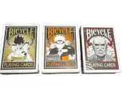 Bicycle Playing Cards Attack on Titan,NARUTO,Dragon Ball Z Set of 3 Trump Rare