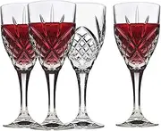 [Godinger] Wine Glasses, Stemmed Glass Goblets - Dublin Crystal, Set of 4, 10 Fluid Ounces