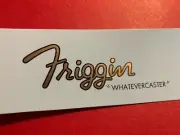 Friggin Waterslide Headstock Decals Gold Metallic 2 per order You Customize