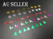 300pcs Sequins Mix Reindeer Christmas Tree Angel Snowflake Cards Making Craft