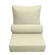 AD005 Knife Edge Large Deep Seat Back Rest Bolster Cushion Insert Slip Cover Set
