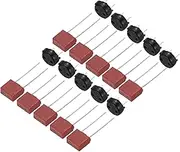 uxcell 10Set DIP Mounted Miniature Square Slow Blow Micro Fuse with Fuse Holder for Electronic Parts PCB LCD Repair, T-4A 4A 250V, Red