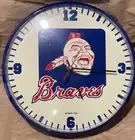 Atlanta Braves Round Wall Clock - 1986 featuring Chief Noc-A-Homa *VINTAGE *NEW