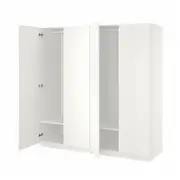 PAX / FORSAND wardrobe combination, white/white, 200x60x201 cm