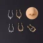 Septum Clip-On Fake Nose Ring Clicker Non-Piercing Nose Ring Hoop Surgical Steel