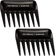 Set of 2 Wide Tooth Combs by Jon Renau & easiHair for Synthetic, Heat Friendly HD Fiber and Human Hair