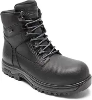 [Dunham] 8000 Works Safety 6" Boot Black Textured Leather 14 6E, Black Textured Leather, 14 XX-Wide