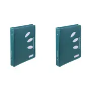 2x Colourhide 48cm Zipper Ring Binder File Holder Document Organiser Teal Green