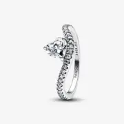 *BRAND NEW* Pandora Timeless Clear Cubic Zirconia Wavy Pavé Heart Ring 193661C01