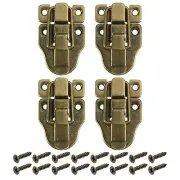4Pcs Duck-Billed Toggle Hasp Latch, Chest Latch with Mounting Screws, Bronze