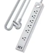 10Ft Power Strip Surge Protector - Extension Cord with 6 AC Outlets and 3 USB...