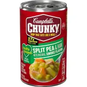 (4 Pack) Campbell's Chunky Heart Healthy Split Pea Soup with Ham, 19 Ounce